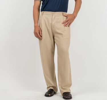 Pantalone palazzo in lino - Beige