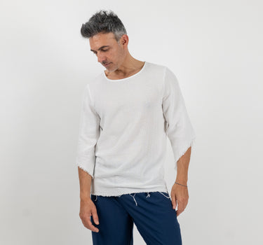Casacca sfrangiata - Bianco