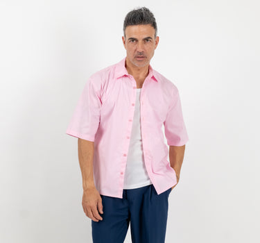 Camicia crop manica corta - Rosa