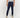 Pantalone con risvolto alto in lino - Blu