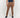 Pantalone con risvolto alto in lino - Marrone