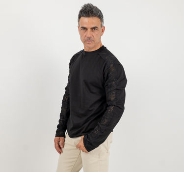 Maglia con ricami - Nero