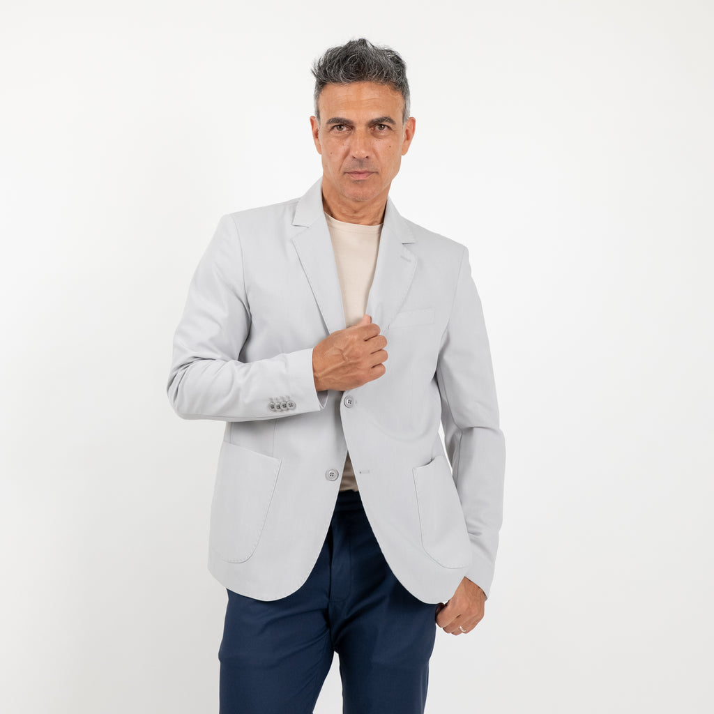 Single-breasted quilted jacket - Ice