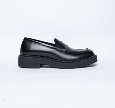 Double Buckle Suede Moccasin - Black