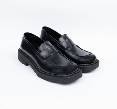 Double Buckle Suede Moccasin - Black