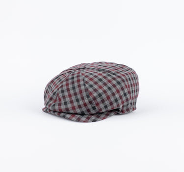 Coppola in lana check scozzese - Nero\Bordeaux
