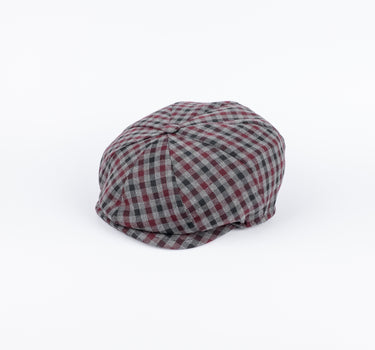 Coppola in lana check scozzese - Nero\Bordeaux