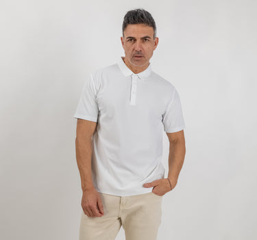 Polo effetto seta - Bianco