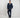 🔵Abito sartoriale over con bottone in tessuto - Blu Notte