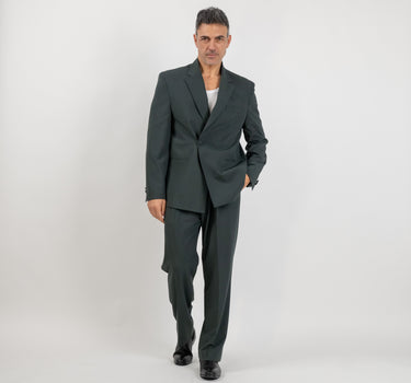 🔵Abito sartoriale over con bottone in tessuto - Verde