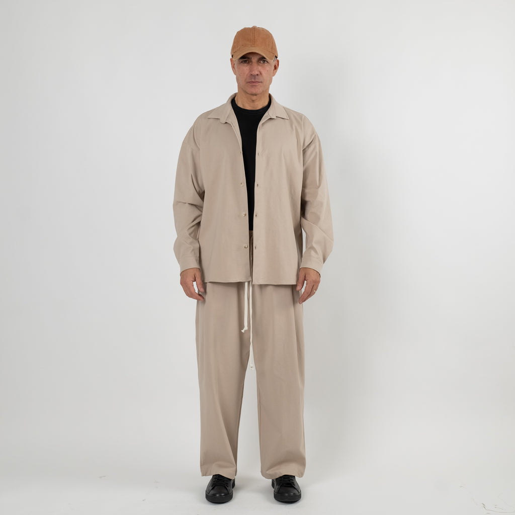 Coordinato con pantalaccio e camicia - Beige