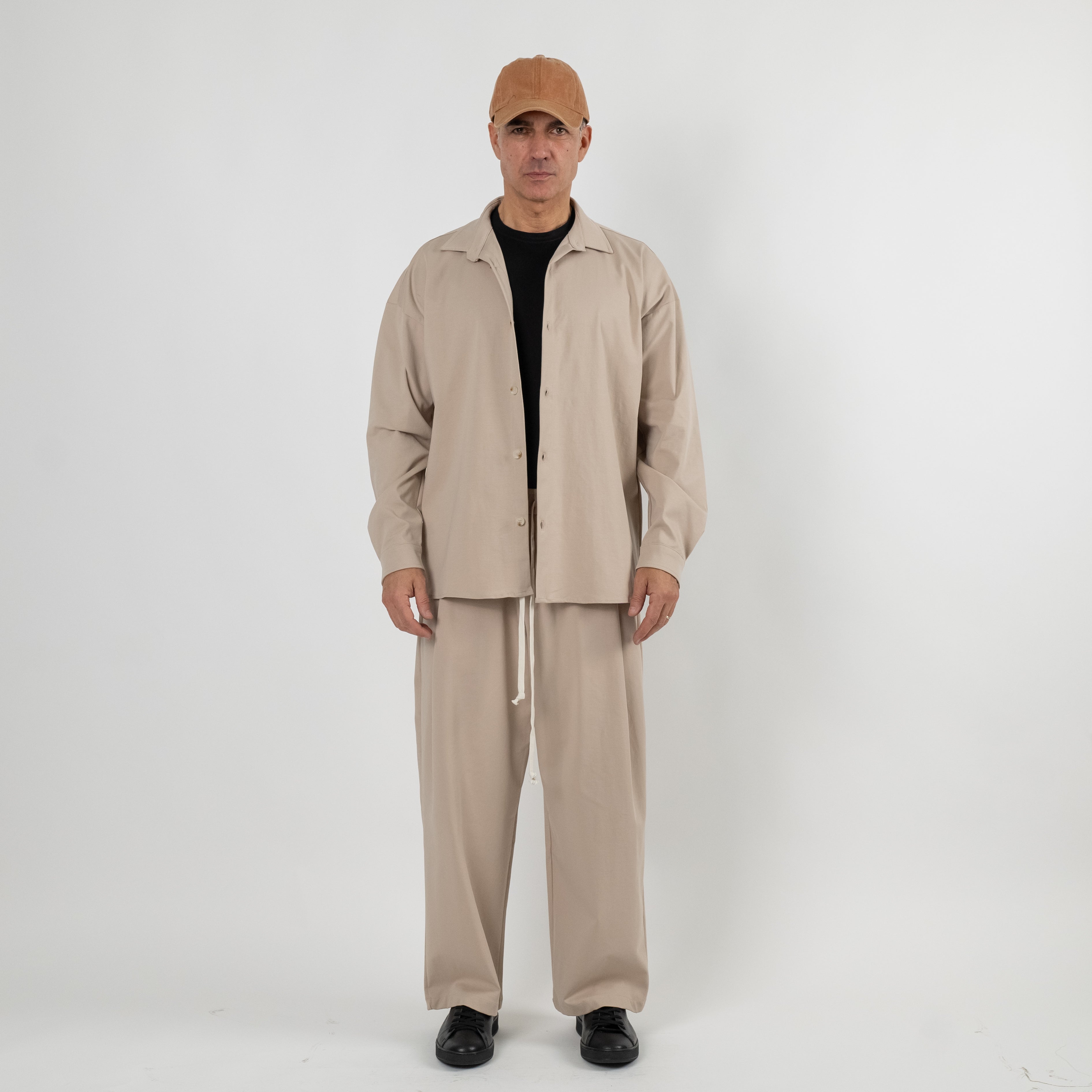 Coordinato con pantalaccio e camicia - Beige