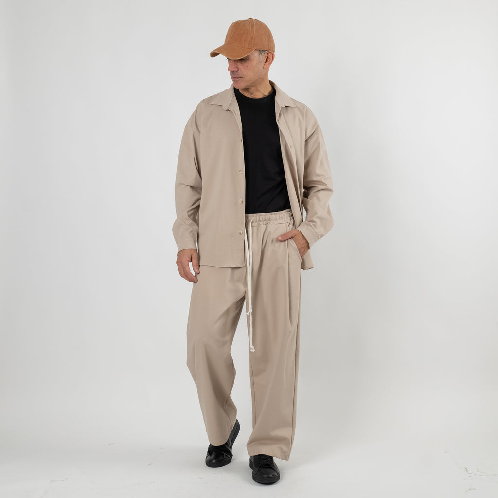 Coordinato con pantalaccio e camicia - Beige