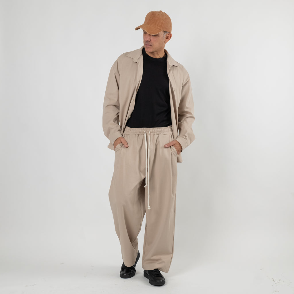 Coordinato con pantalaccio e camicia - Beige