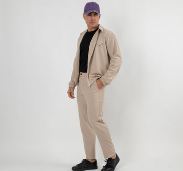 Coordinato con camicione chiusura a zip - Beige