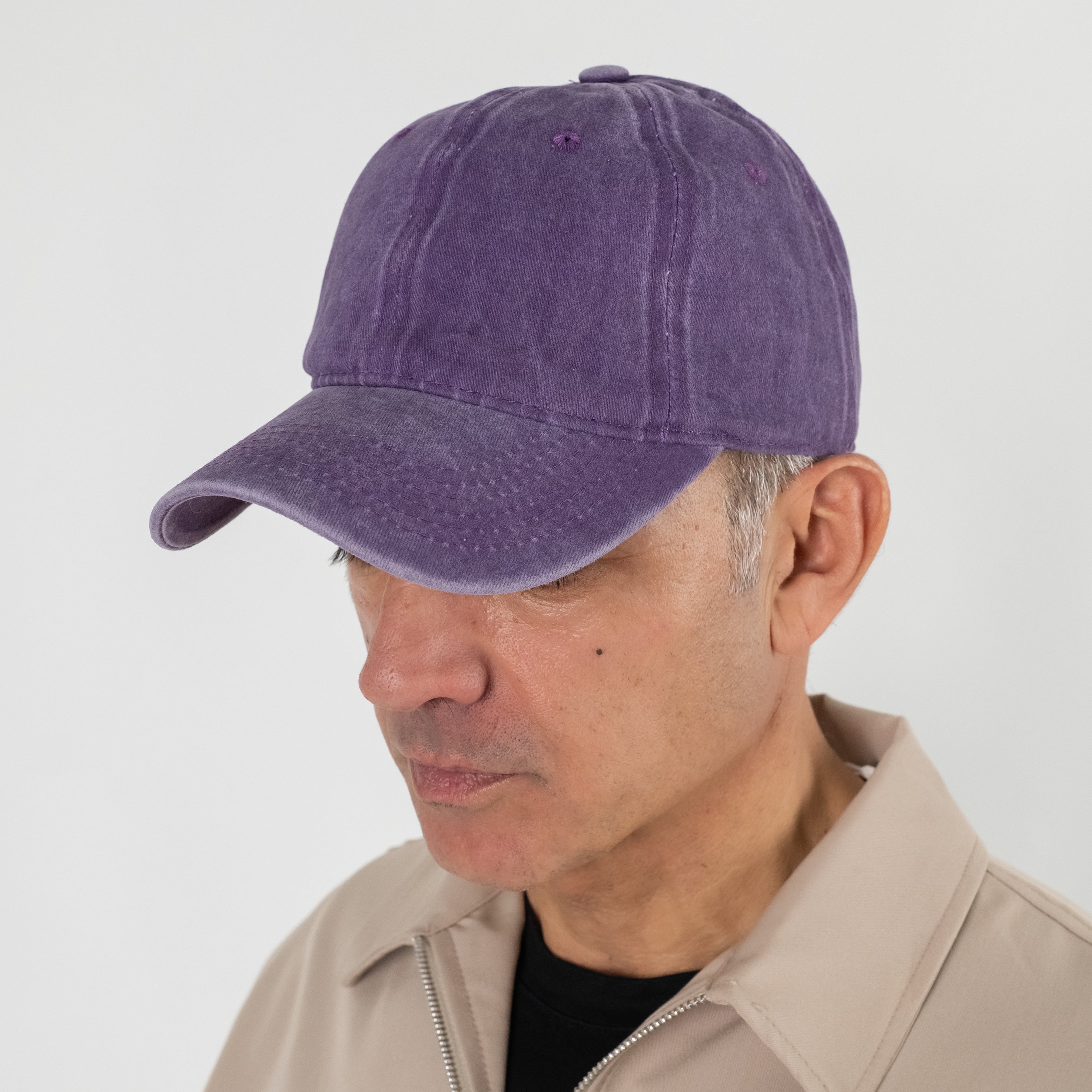 Cappello con visiera effetto vintage - Viola