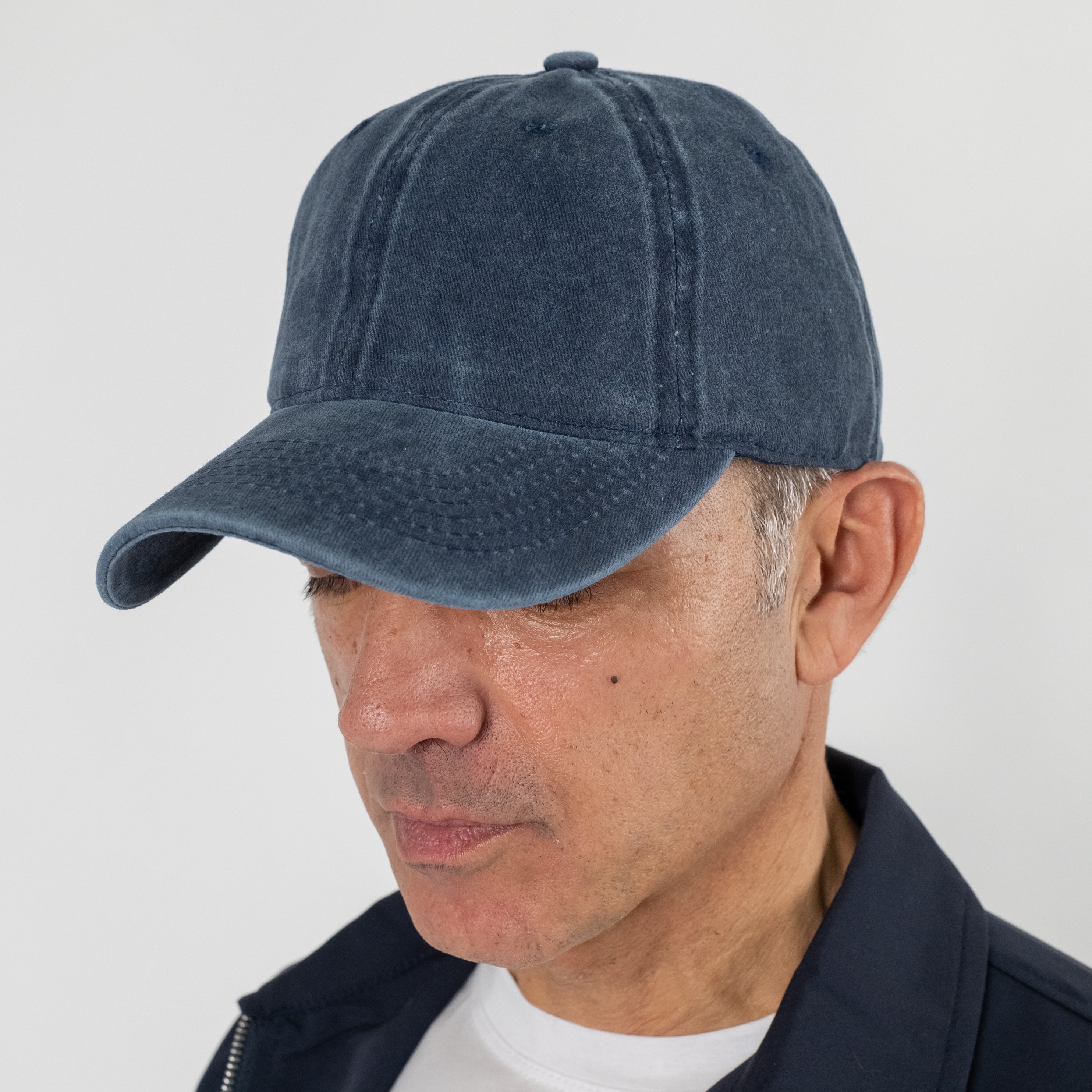 Cappello con visiera effetto vintage - Blu Navy