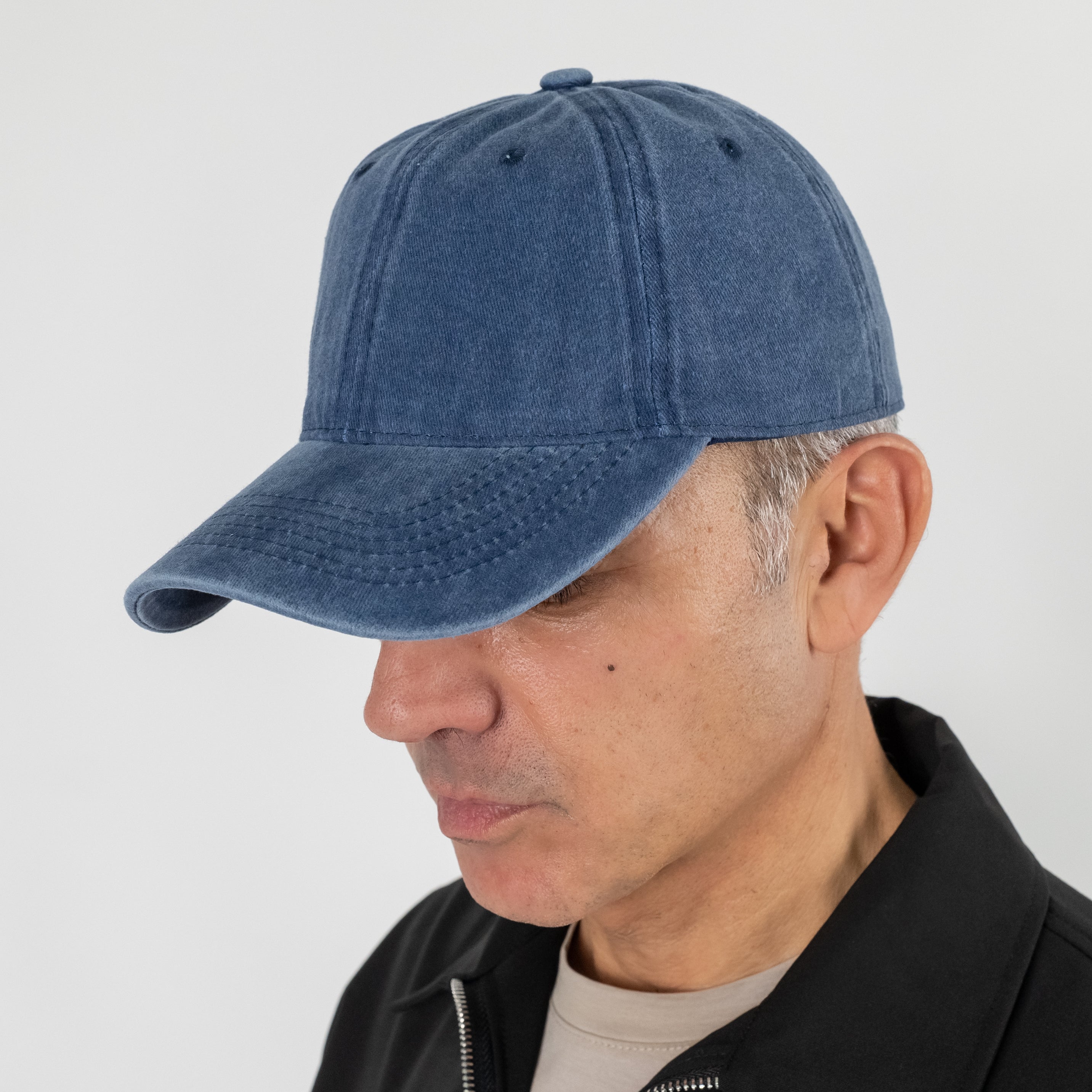 Cappello con visiera effetto vintage - Blu Jeans