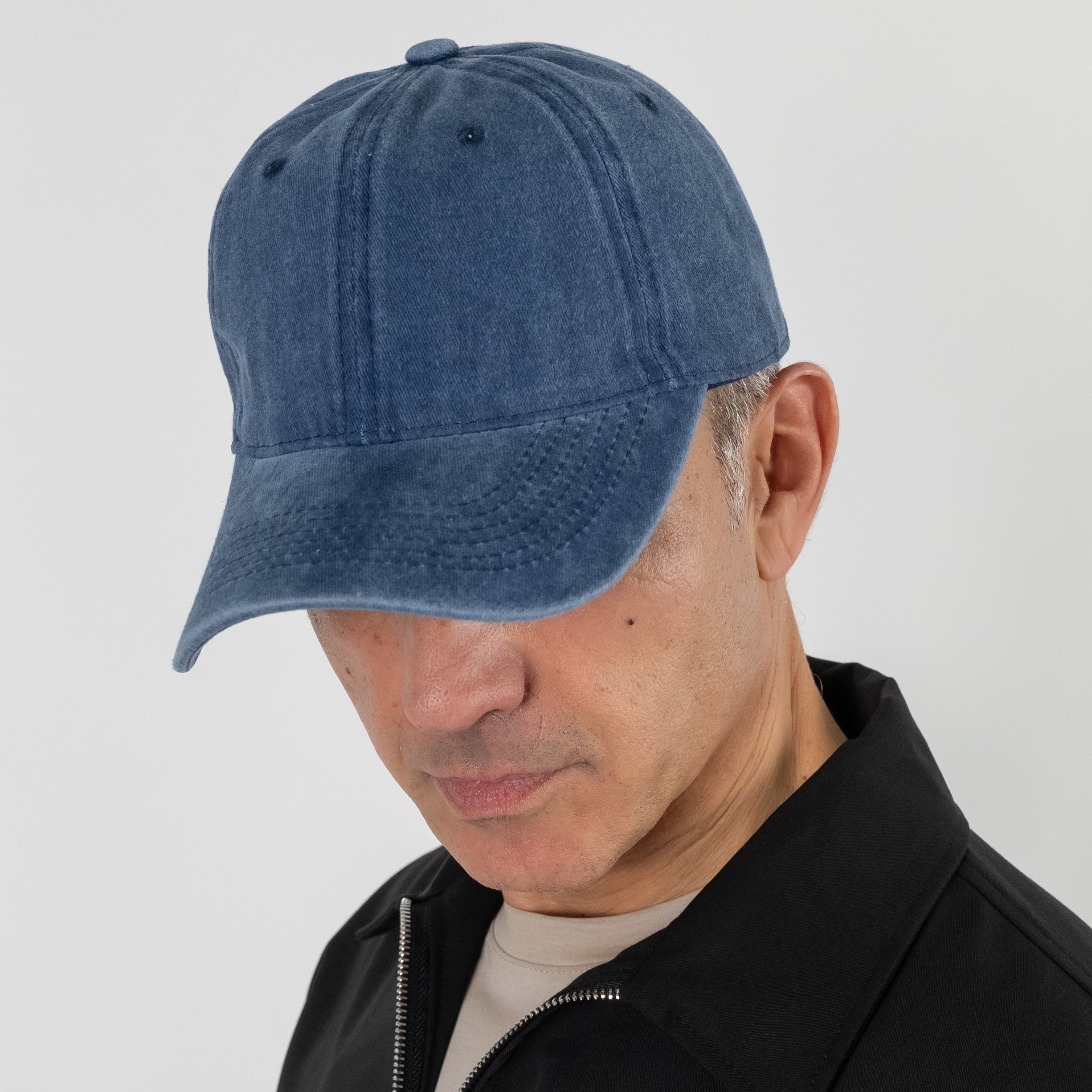 Cappello con visiera effetto vintage - Blu Jeans
