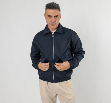 Giubbotto oversize con tasconi - Blu