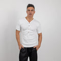 Camiseta henley de manga larga - Negro