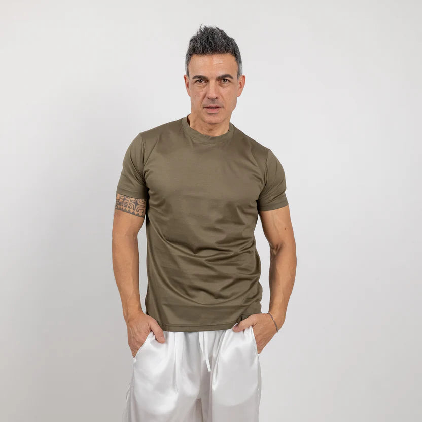 T-shirt in Filo di Scozia - Salvia