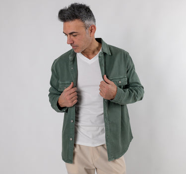 Camicia effetto jeans - Verde