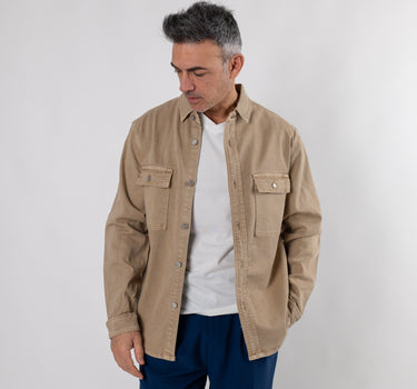 Camicia effetto jeans - Camel