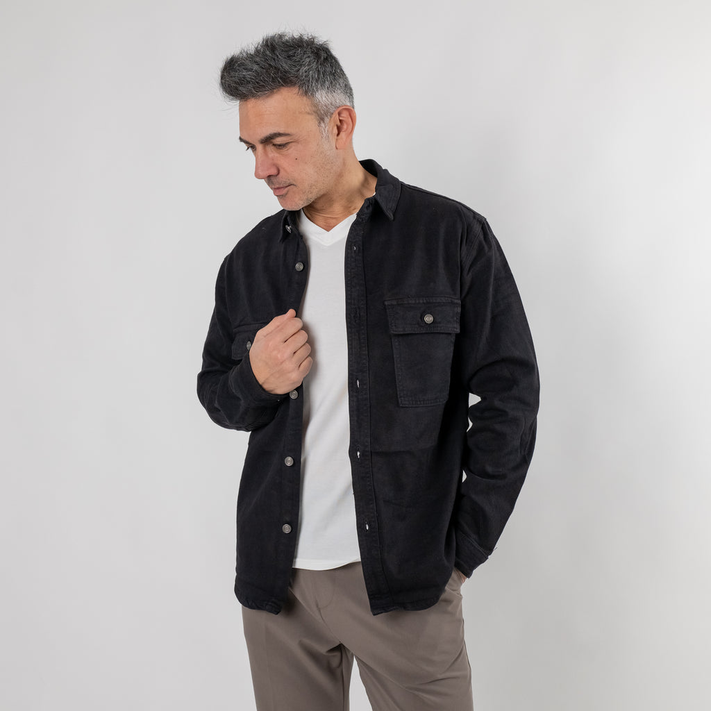 Camicia effetto jeans - Nero