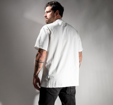 T-shirt con abrasione ai bordi - Bianco