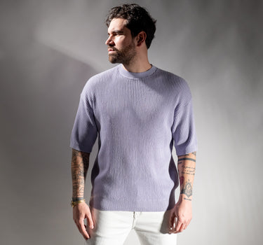 Maglia con trama leggera - Lilla