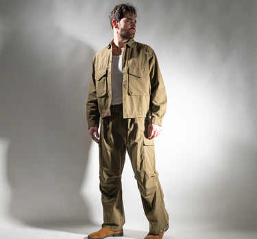 Coordinato con pantalone drap - Verde Militare