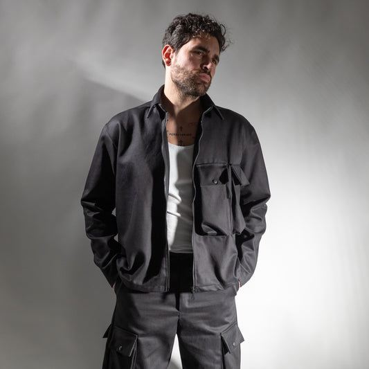 Coordinato zip - Nero