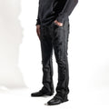 Jeans con frange - Nero