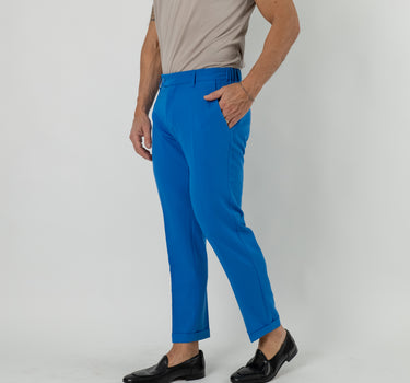 Pantalone classico con molla sul retro - Blu Royal