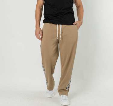 Pantalone Jogger con Banda Laterale - Camel