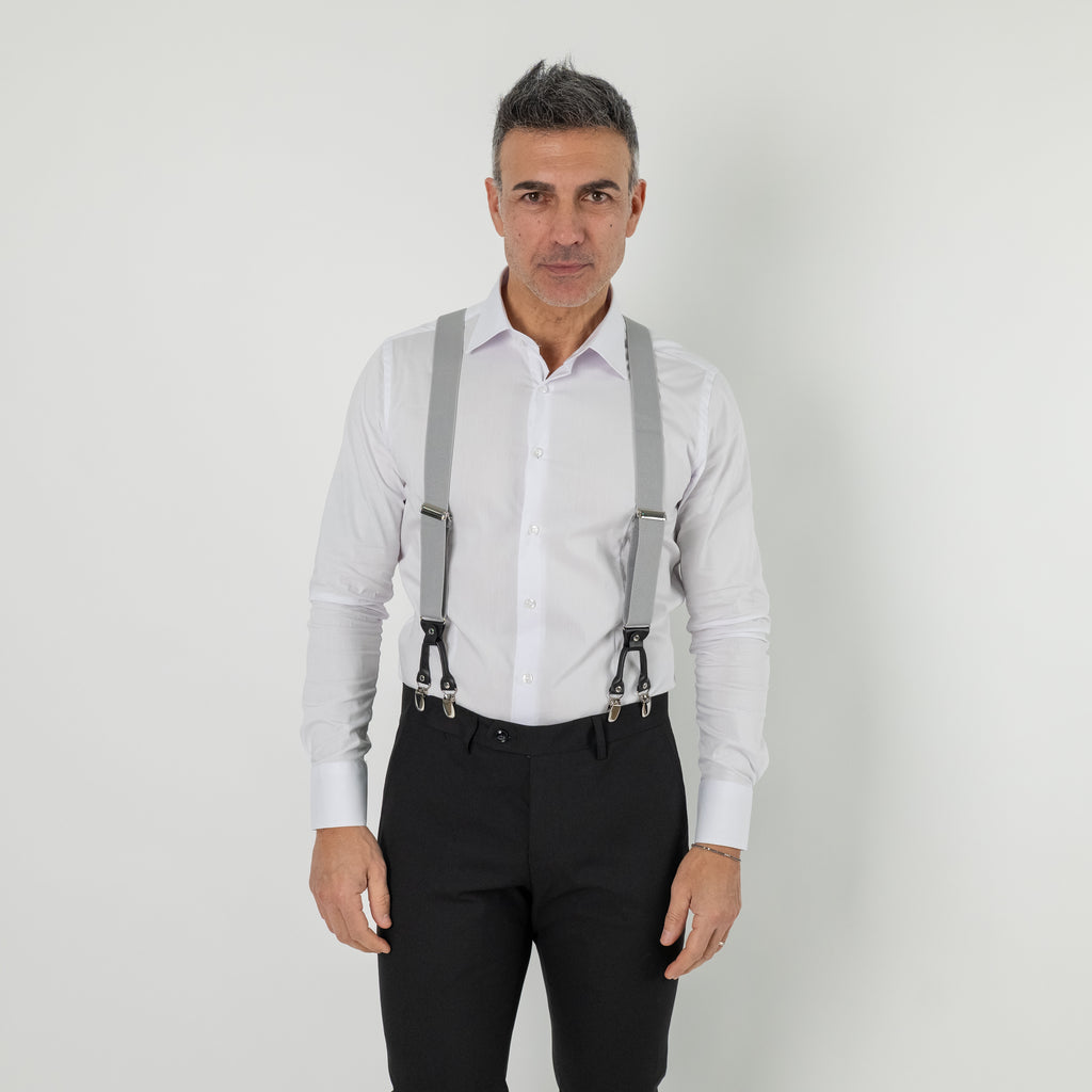 Bretelle in ecopelle - Argento