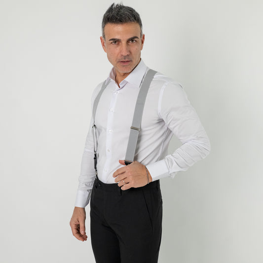 Bretelle in ecopelle - Argento