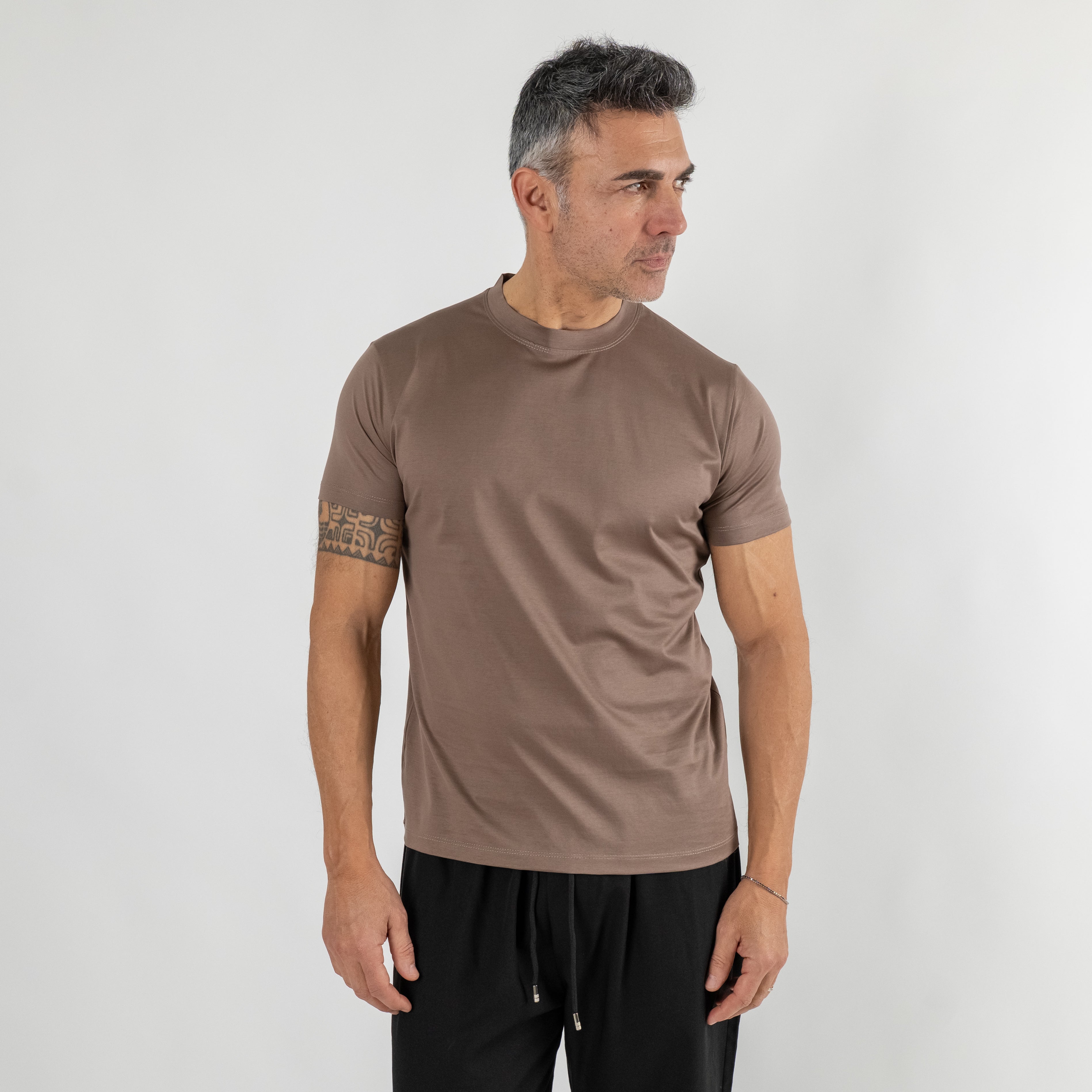 T-shirt in Filo di Scozia - Fango