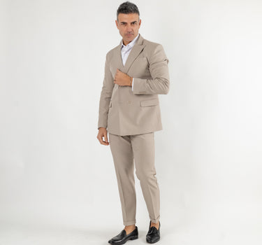 Abito doppio petto slim fit - Beige