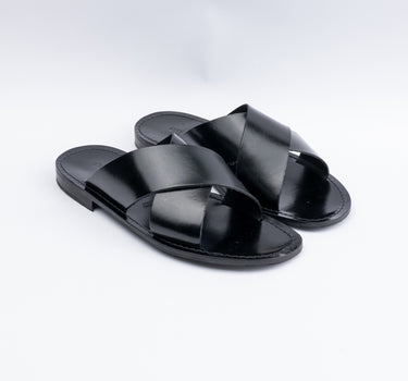 Mocasín de ante con doble hebilla - Negro
