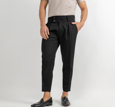High waisted trousers with band