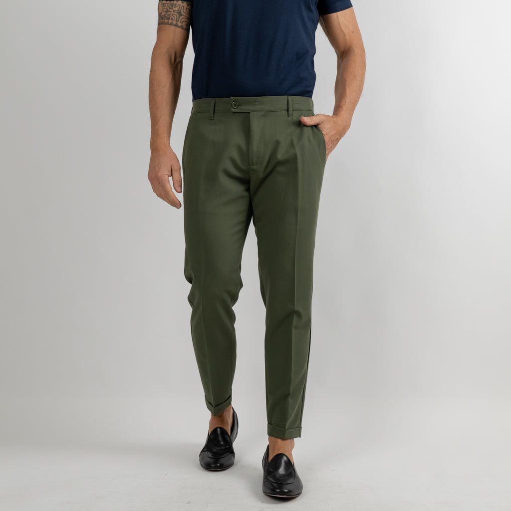 Pantalón Clásico con Pinzas - Beige 