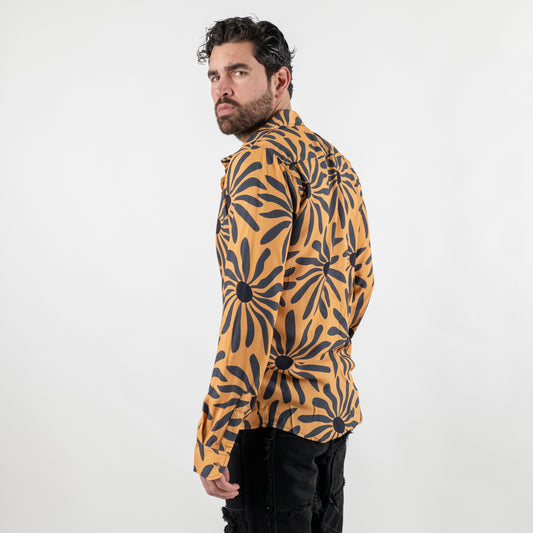 Camicia a fantasia manica lunga