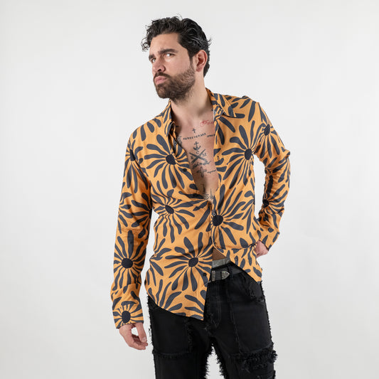 Camicia a fantasia manica lunga