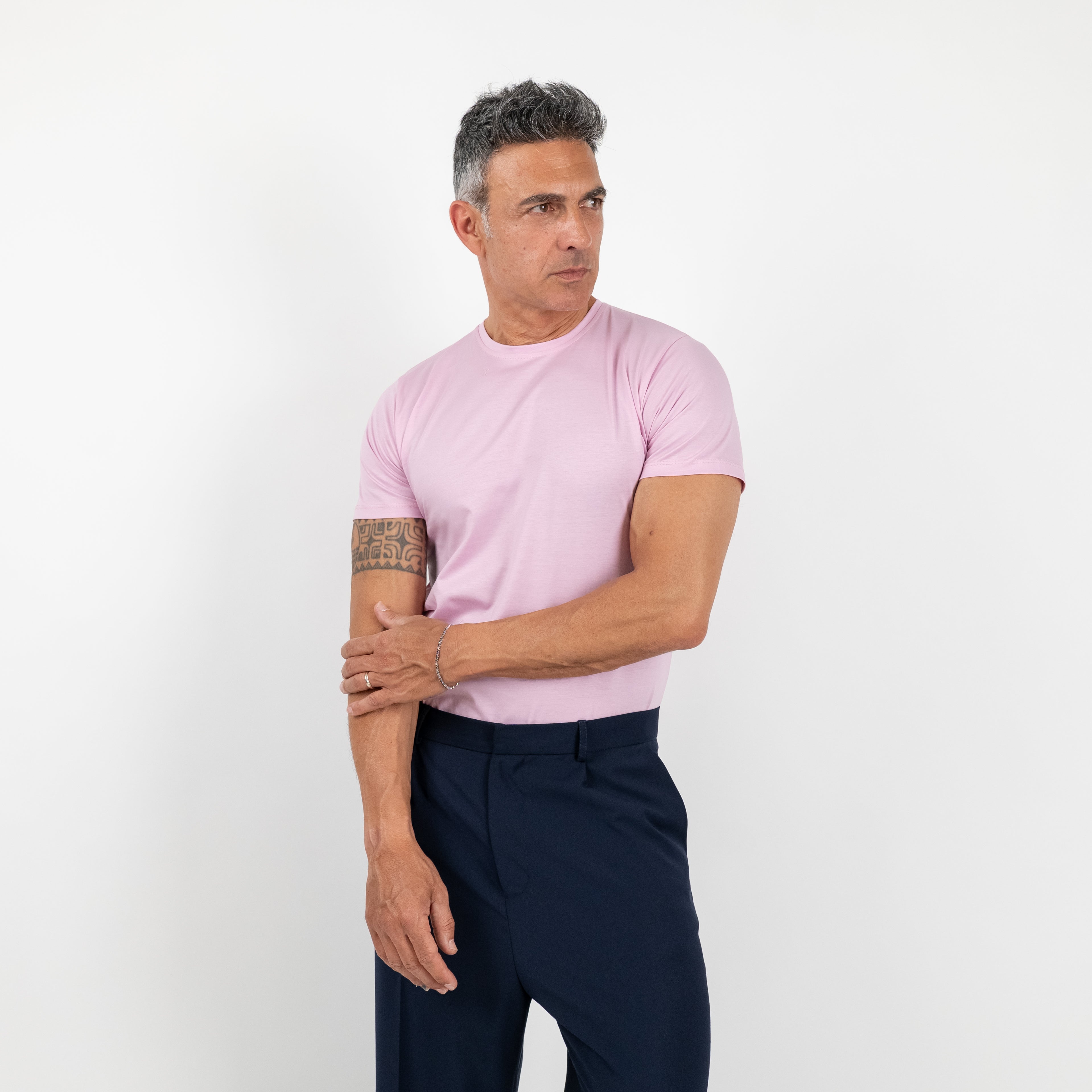 T-shirt effetto seta - Rosa