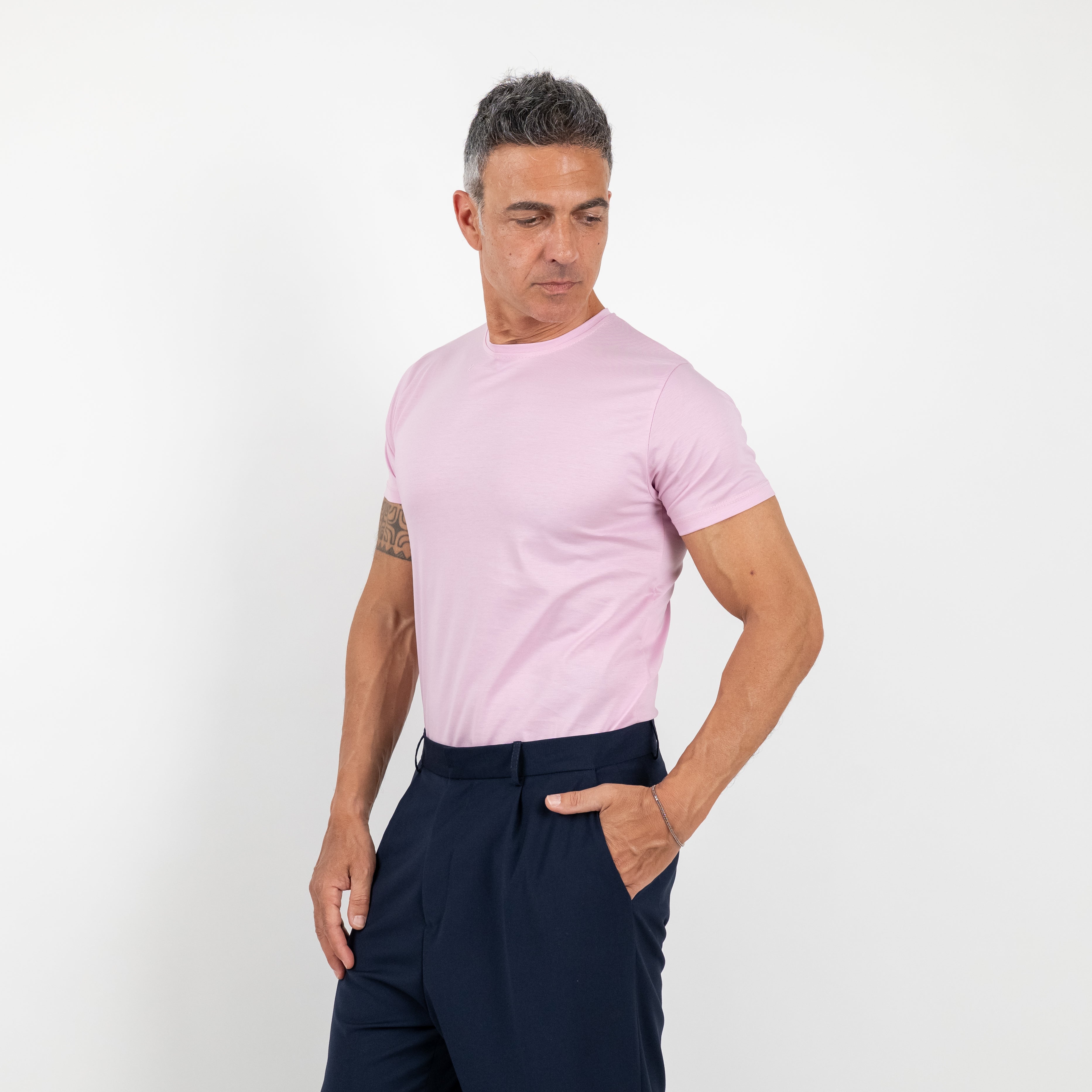 T-shirt effetto seta - Rosa