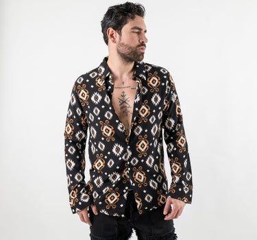 Camicia a fantasia manica lunga