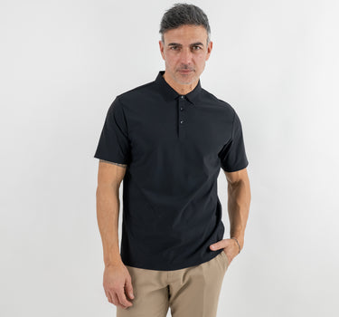 Polo effetto seta - Nero