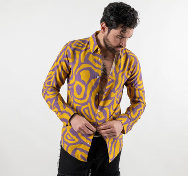 Camicia a fantasia manica lunga